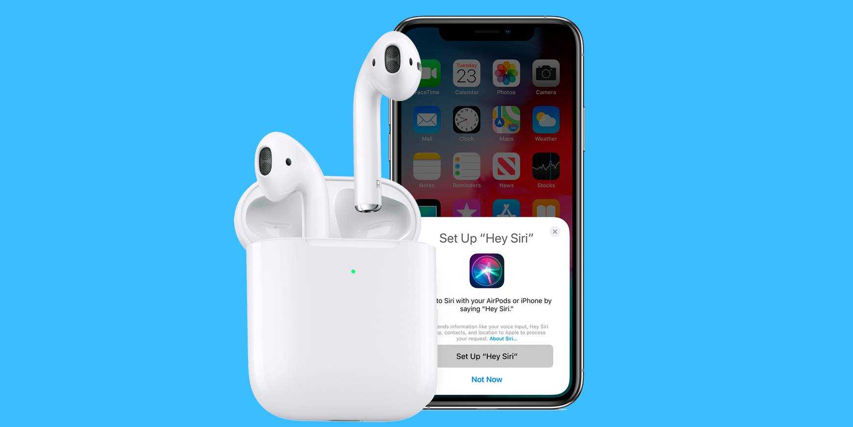 Айфон с наушниками airpods